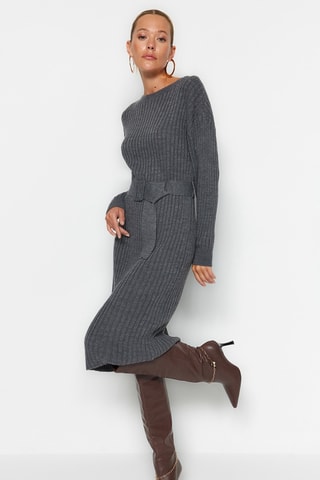 Vestido jersey - Antracita