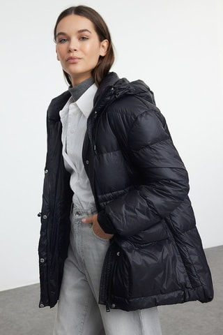 Anorak con capucha - Negro