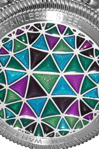 Reloj automático de piel Legacy - Azul marino y plateado