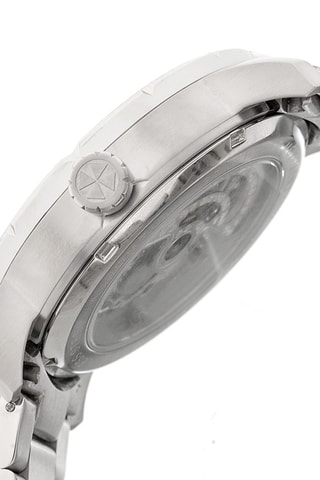 Reloj automático de acero Ryder   Plateado y negro