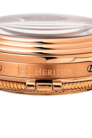 Reloj automático de piel Legacy  - Burdeos y rosa dorado