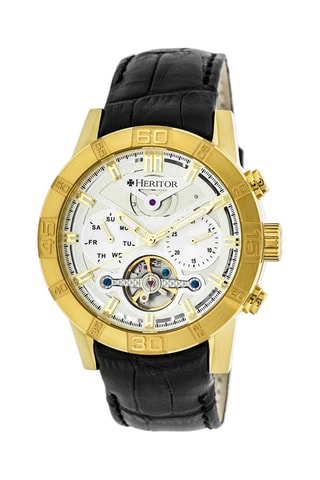 Reloj automático de piel Hamilton - Negro y dorado