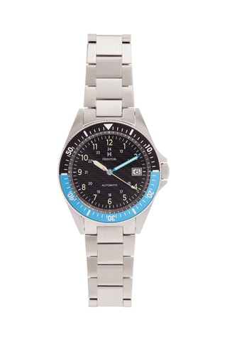 Reloj automático de acero Calder - Plateado y negro