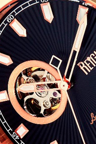 Reloj automático de piel Bauer - Marrón y rosa dorado