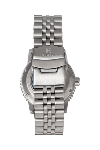 Reloj automático de acero - Plateado y azul marino