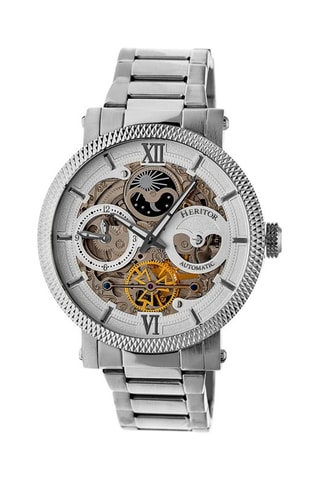 Reloj automático de acero Aries - Plateado