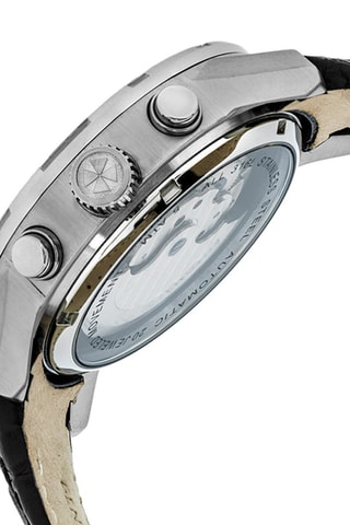 Reloj automático de piel Hamilton - Negro y plateado