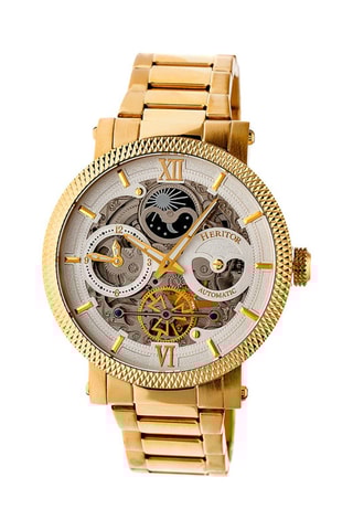 Reloj automático de acero Aries - Dorado y blanco
