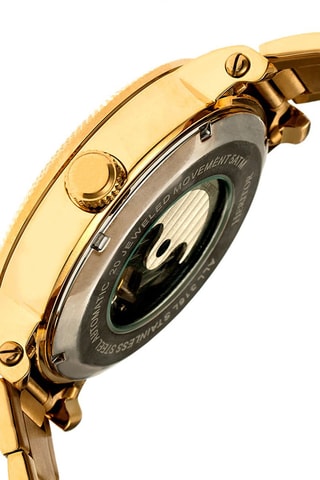 Reloj automático de acero Aries - Dorado y blanco