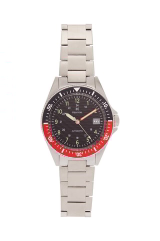 Reloj automático de acero Calder - Plateado y negro