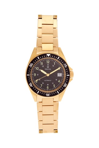 Reloj automático de acero Calder - Dorado y negro