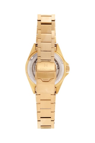 Reloj automático de acero Calder - Dorado y negro