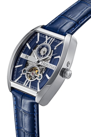 Reloj automático de piel Masterson - Heritor Automatic - Azul