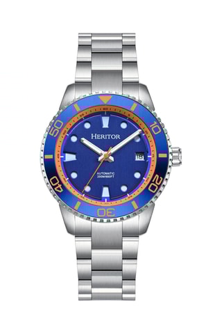 Reloj automático de acero - Plateado y azul