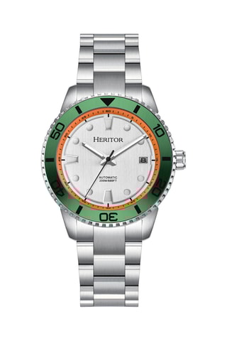 Reloj automático de acero - Plateado y verde