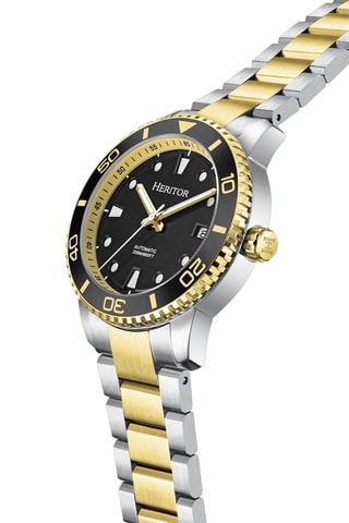 Reloj automático de acero - De oro, plateado y negro