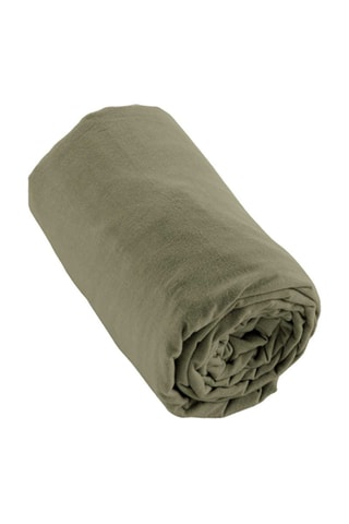 Lenzuolo sotto in flanella di cotone Candice - Rosmarino