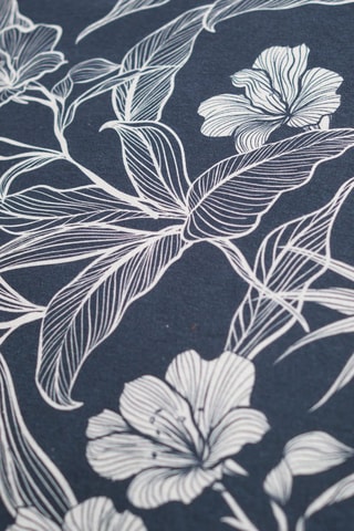 Parure copripiumino in flanella di cotone - Navy