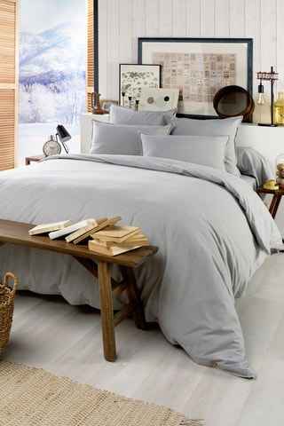 Copripiumino in flanella di cotone 170 g/m² Candice - Brume