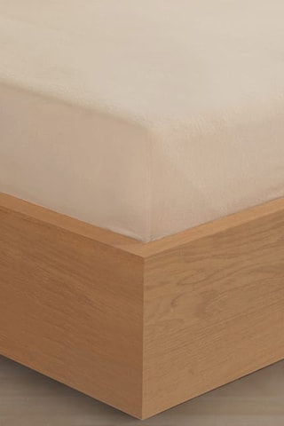 Lenzuolo sotto in flanella di cotone 160 g/m² - Beige