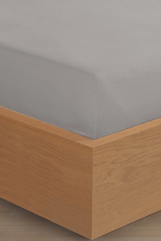 Lenzuolo sotto in flanella di cotone 160 g/m² - Grigio