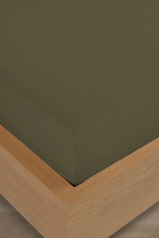 Lenzuolo sotto in flanella di cotone 160 g/m² - Kaki