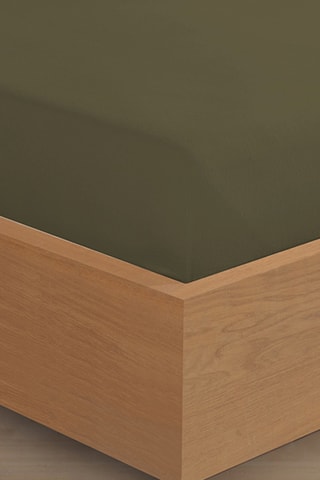 Lenzuolo sotto in flanella di cotone 160 g/m² - Kaki