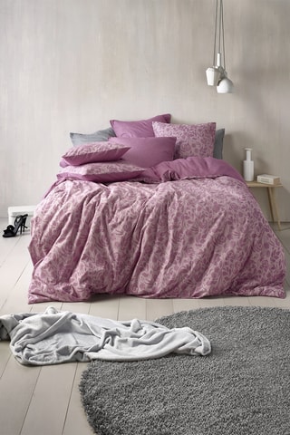 Parure copripiumino in flanella di cotone 160 g/m² - Lilla