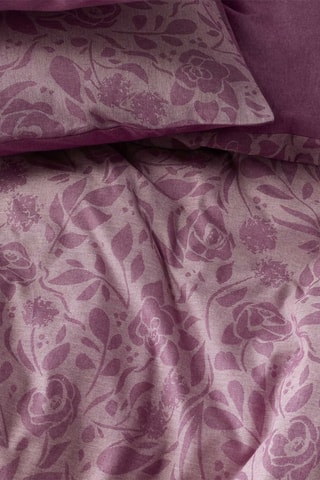 Parure copripiumino in flanella di cotone 160 g/m² - Lilla