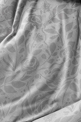 Parure copripiumino in flanella di cotone Imprimée 160 g/m² - Grigio neutro