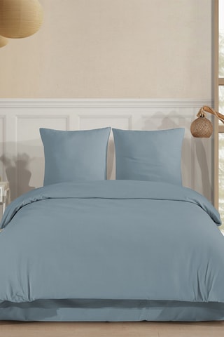 Parure copripiumino in flanella di cotone 160 g/m² - Blu
