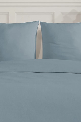 Parure copripiumino in flanella di cotone 160 g/m² - Blu