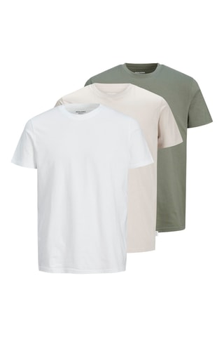 3 t-shirts relaxed - Vert et beige