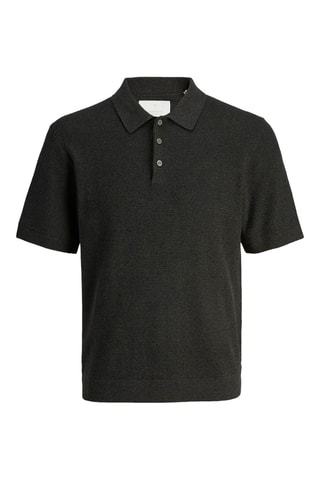 Polo regular en coton biologique - Noir