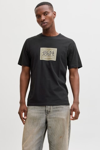 T-shirt regular en coton biologique - Noir