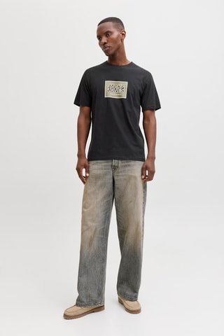 T-shirt regular en coton biologique - Noir