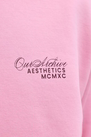 Sweat loose en coton biologique - Rose