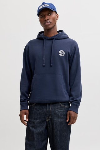 Sweat relaxed en coton biologique - Bleu marine