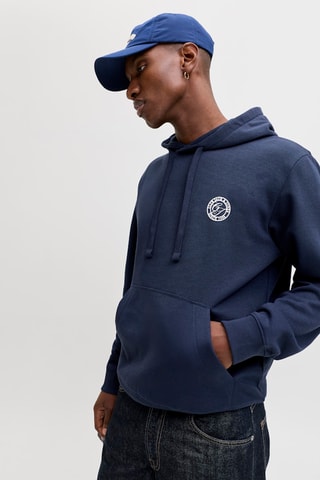 Sweat relaxed en coton biologique - Bleu marine