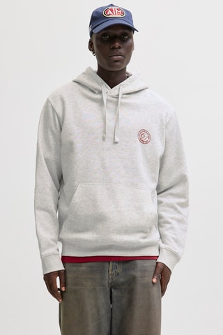 Sweat relaxed en coton biologique - Gris clair chiné