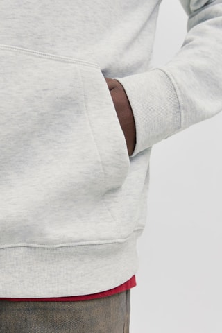 Sweat relaxed en coton biologique - Gris clair chiné