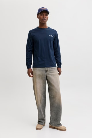 T-shirt regular en coton biologique - Bleu marine