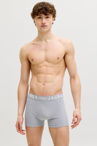 3 boxers en coton biologique - Noir