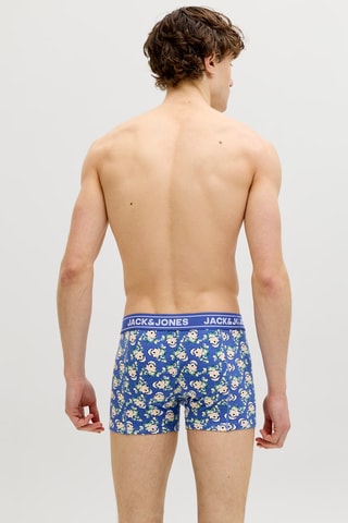 3 boxers en coton biologique - Bleu