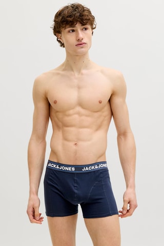 3 boxers en coton biologique - Bleu