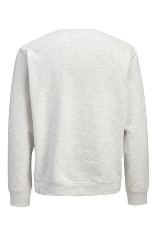 Sweat relaxed en coton biologique - Gris clair chiné