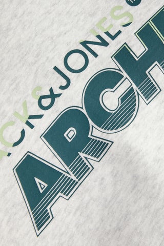 Sweat relaxed en coton biologique - Gris clair chiné