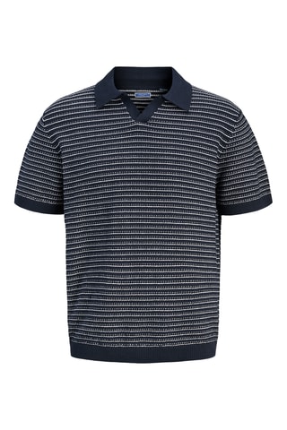 Pull relaxed en coton biologique - Bleu marine