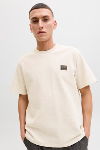 T-shirt relaxed en coton biologique - Blanc cassé