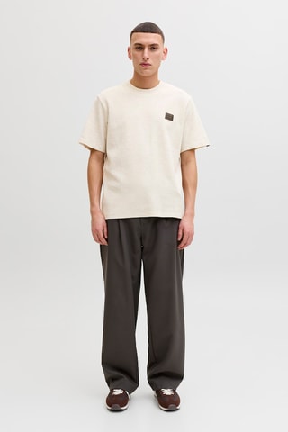 T-shirt relaxed en coton biologique - Blanc cassé